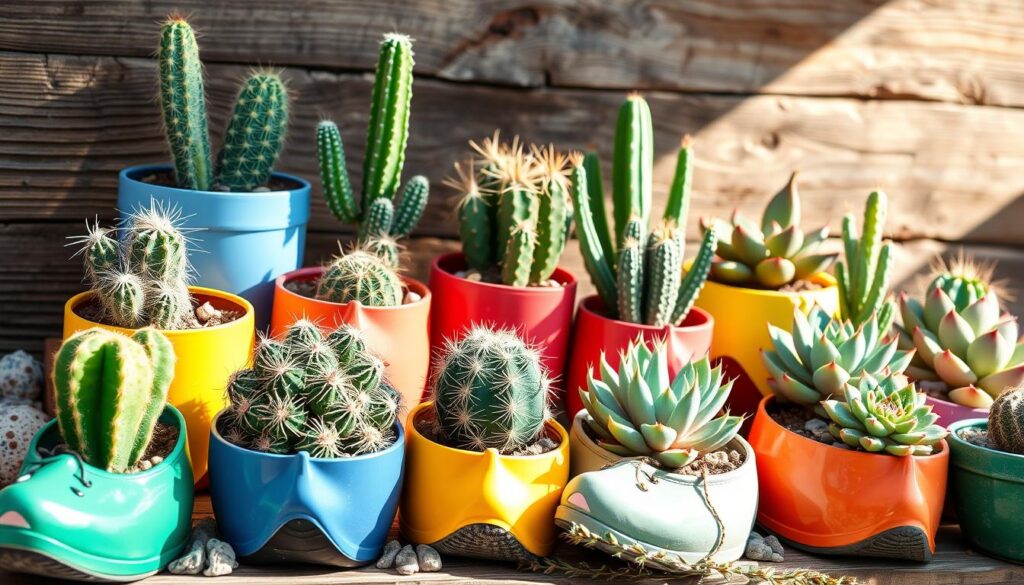 Kaktus Dan Sukulen in shoe planters