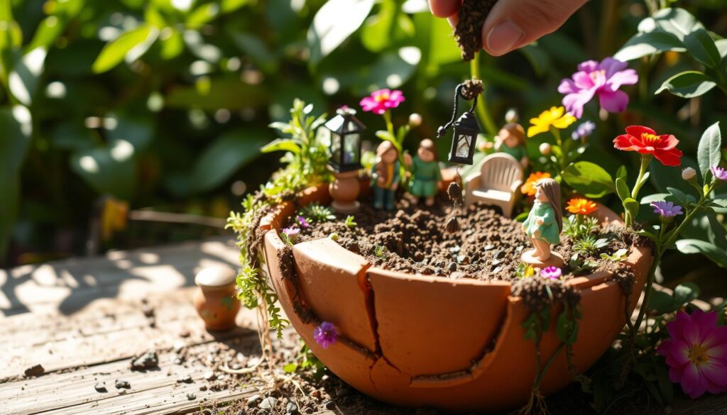 Mini Fairy Garden preparation