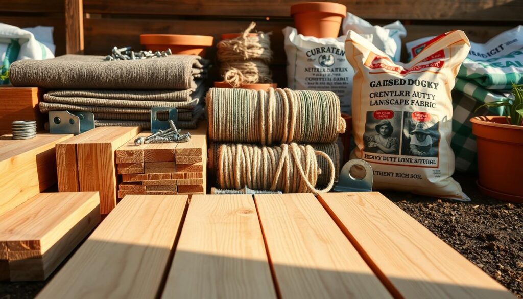 Materials for DIY garden beds