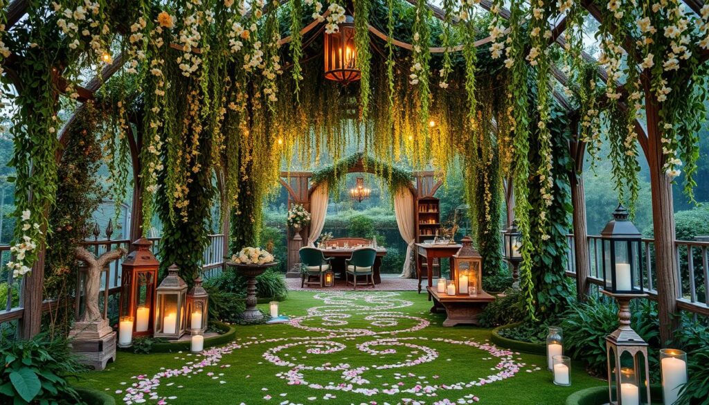 Enchanted garden theme decorations