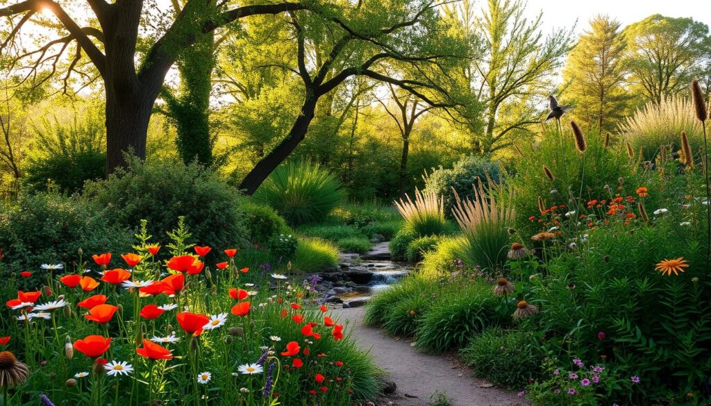 Natural garden with native plants