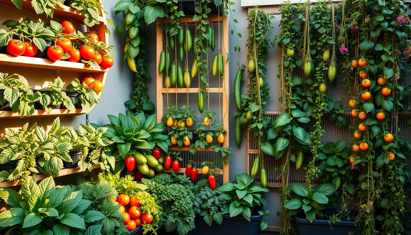 vertical gardening ideas for veg garden