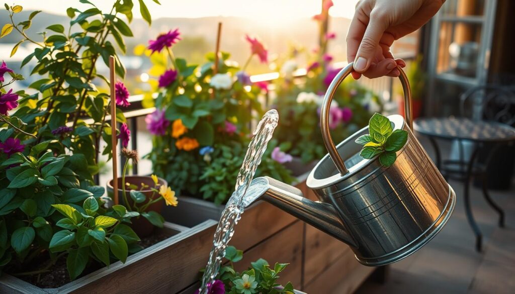 container garden watering