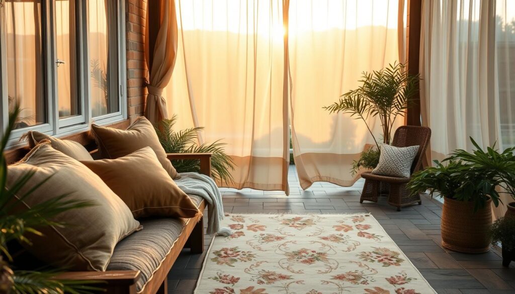 cozy patio textiles