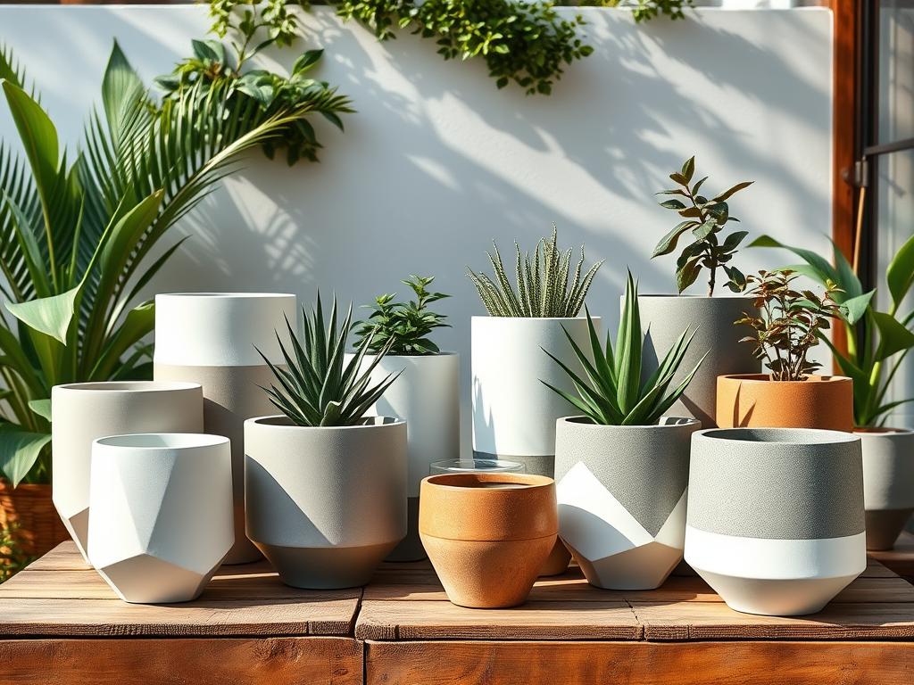 modern ceramic outdoor pots